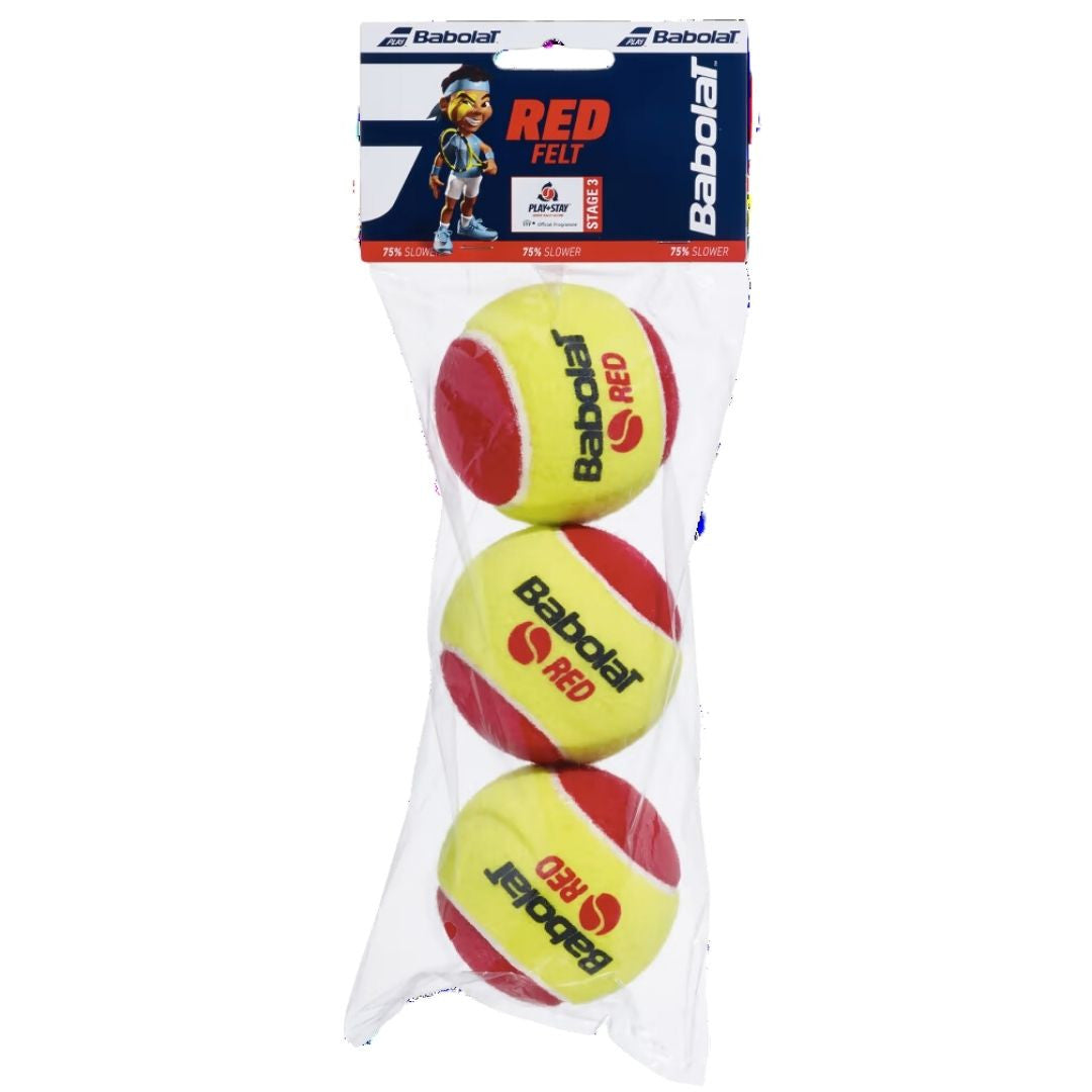 Pelotas de Tenis/Padel Babolat Jr Red Line x3