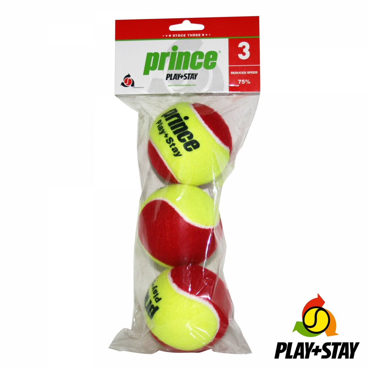 Pelotas de Tenis/Padel Prince Play&Stay Stage 3 x3