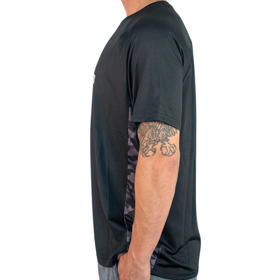 Polera Wilson Elasticada Negro/Gris