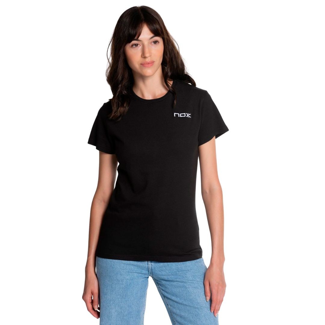 Polera Nox Basic Casual Negra/Rosa