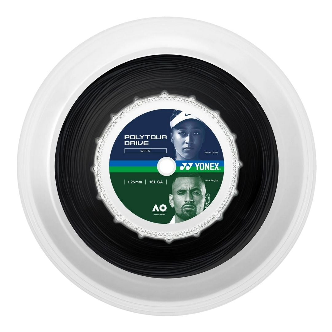 Rollo Cuerda Yonex PolyTour Drive Negro 1.25