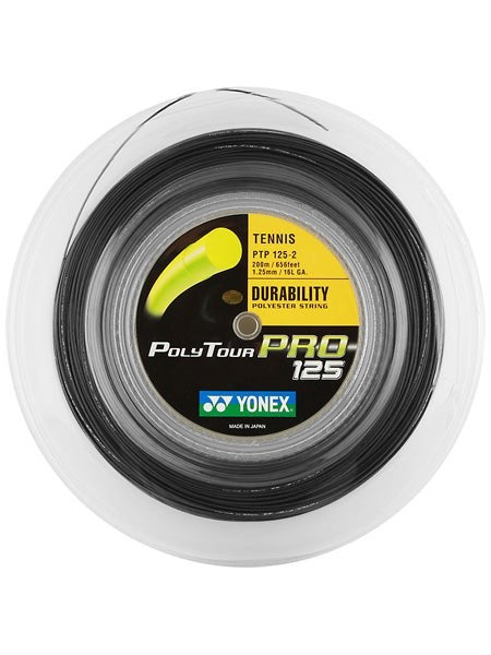 Rollo Cuerda Yonex PolyTour Pro Negro 1.25