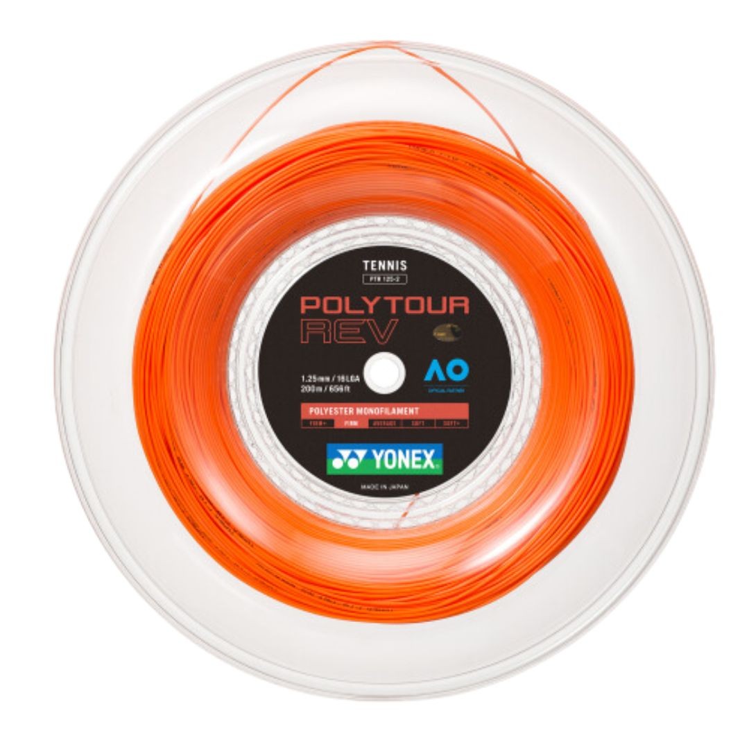 Rollo Cuerda Yonex PolyTour Rev Naranjo 1.25