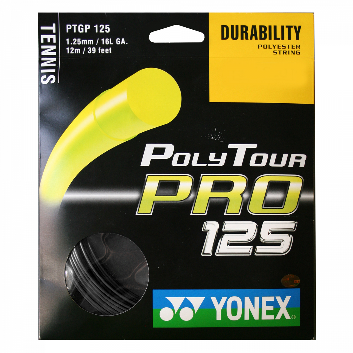 Sachet Cuerda Yonex PolyTour Pro 1.25 Negro